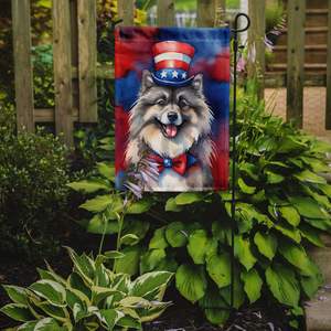 Keeshond patriótico americano Multicolor jardín bandera buzón decorativo patio bandera Banner para Patio ilustraciones para camas de flores pequeñas - Product Image 2