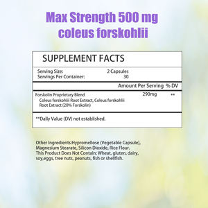 New Forskolin Proprietary Blend Boosts Metabolism and Serotonin Capsules OEM ODM Maximum Strength for Weight Loss Capsules - Product Image 6