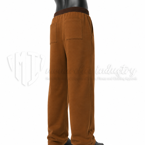 Pantalones Deportivos Casuales para Hombre, Color Marrón, 100% Algodón, Transpirables, Ecológicos, Cintura Elástica con Cordón, Bolsillos Laterales - Product Image 5
