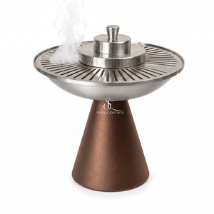 Modern Gold Metal Incense Burner, Elegant Black Base <b>Bakhoor</b> <b>Oud</b> Censer Stand For Middle East Ramadan Home Decor & Hotels - Product Image 2