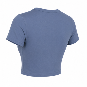 Camiseta Deportiva Premium Ecológica de Corte Ajustado, 100% Algodón Jersey, Cuello Redondo, Manga Corta, Estilo Retro Urbano con Logotipo - Product Image 5
