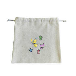 Custom Logo 12 oz Cotton Canvas Drawstring <b>Storage</b> Pouch Dust Bag Eco-Friendly Recyclable 100% Natural Material for Socks Custom - Product Image 3