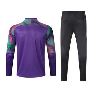 Custom Soccer Goalkeeper Kit Long Sleeve V-<b>neck</b> Moisture-Wicking Jersey Set <b>Padded</b> Polyester Elastic Waist Football Uniform - Product Image 2