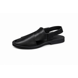 New Design LEATHER STUDIO Peshawari Chappal Sandals Cow Leather Handmade Lightweight Peep Toe Buckle Strap All Seasons Wholesale - Product Image 2