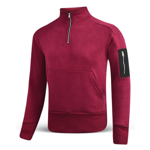 Sweat-shirt à col zippé pour homme, haute qualité, style streetwear, best-seller, léger, demi-zip. - Product Image 3