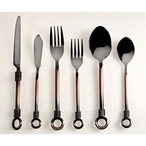 Restaurant <b>Cutlery</b> Long Handle Wholesale Knife Fork Coffee Spoon <b>Cutlery</b> <b>Set</b> Stainless Steel Modern <b>Gold</b> <b>Cutlery</b> <b>Set</b> - Product Image 3