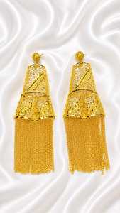AWAIS HOUSE Women's Engagement Party Wedding Jewellery anniversary jewellery partywear jewellery <b>earring</b> 6gram gold plated - Product Image 3