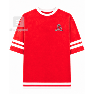 เดลต้า ซิกมา แบบกำหนดเอง | เสื้อชมรมธีต้าปักโลโก้ด้านหน้า สีแดงและสีขาว แขนสั้นสำหรับผู้หญิง เสื้อผ้าสไตล์กรีก - Product Image 1