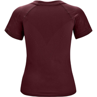 T-shirt de compression actif pour femme, coupe ajustée, respirant, séchage rapide, tissu extensible, vêtements de sport et fitness, vente en gros 2026