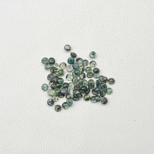 Hermoso cabujón de piedras preciosas sueltas de 4mm de ágata de musgo verde Natural de grado AAA para la fabricación de joyas curativas al por mayor - Product Image 2