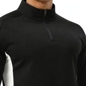 Men's Black <b>White</b> 2 1 Design Spandex/Nylon Tracksuit <b>Set</b> Full Zip Top Long Sleeve Jogging Pants Autumn Sporty Quick Dry Regular - Product Image 3