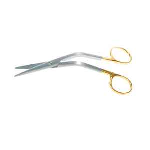 Ciseaux à pointe incurvée en acier inoxydable de qualité supérieure, lame tranchante, durables pour les poils du nez et les soins des sourcils, avec logo personnalisé - Product Image 3