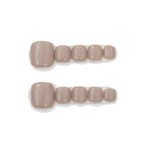 Acrylique pré-conçu Ongles Neutre Taupe-beige Solide Monochrome No Patterns Poème de lait d'avoine - Product Image 1