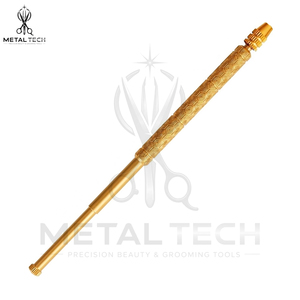 Kit de porte-aiguilles ventilés en laiton texturé, 4 tailles, aiguilles micro-crochets en acier, outils professionnels pour la fabrication de perruques frontales en dentelle - Product Image 5