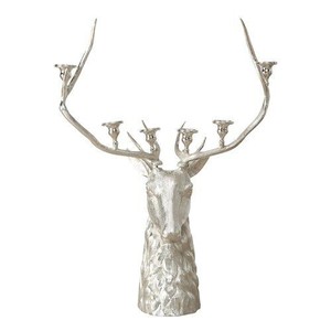 Support à bougies en aluminium fait main, chandelier vintage en métal, élégant centre de table pour la maison et les événements - Product Image 4