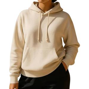 Sudadera con capucha de algodón personalizada para mujer, con cremallera completa, ligera, estilo urbano, ODM, al por mayor - Product Image 4