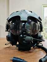 Nouveau Casque de Pilote d'Hélicoptère à Voilure Rotative de Marque Jupitor, Intégral, Double XL, en Fibres de Carbone et Aramide, Fermeture Double D