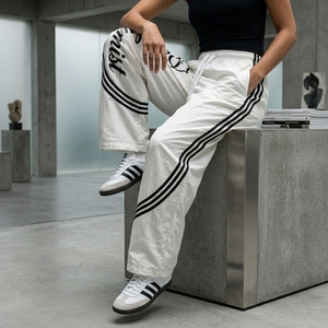 Pantalones Anchos Personalizados con Logotipo 2026, Pantalones de Alta Calidad con Cintura Ajustable con Cordón, Rayas Laterales, Pierna Ancha, Poliéster, para Hombre - Product Image 5
