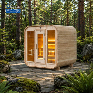 Sauna tipo cápsula para estaciones de esquí, de cedro rojo y pino termotratado, panorámica, con certificación ETL y <span class=keywords><strong>CSA</strong></span>, WiFi inteligente, 240V, DDP, para EE. UU. y Canadá, para inmersión en agua fría - Product Image 1