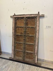 Antique Solid Wood Door Panels with Hand Carved Frame Eco-Friendly for Bedroom Outdoor Living Room Home Furniture - Product Image 3