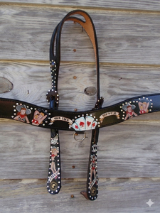 Nuevo Arnés de Cuero Repujado a Mano con Terminales de Bit de Presión, de Cuero Genuino de Vaca para Equitación - Product Image 4