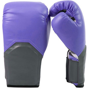 Gants de boxe en similicuir noir Econex Sports avec sangle de poignet personnalisable et impression de marque d'eau pour l'entraînement des adultes - Product Image 2