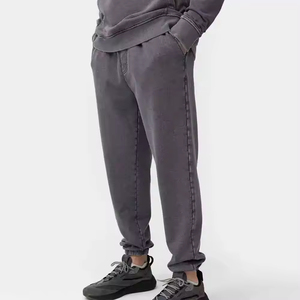 Best Premium High Quality Fashionable Solid Pattern Acid Wash Printed <b>Tracksuit</b> Men Streetwear Comfortable 100% Cotton - Product Image 4