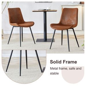 59-71 Inch Expandable Dining <b>Table</b> with Comfortable <b>Brown</b> Fabric Chairs 8-Piece Set Paired with Dining Room Technology - Product Image 5