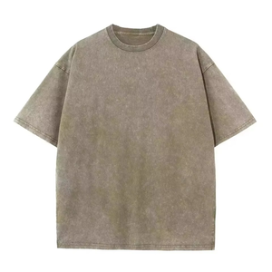 T-shirt décontracté à col rond pour homme, vente en gros, 100 % coton, uni, coupe oversize, respirant, manches courtes, tissu jersey, service OEM - Product Image 2