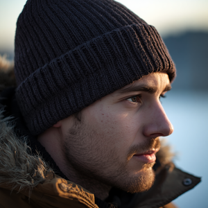 Bonnet en tricot pour homme, casquette d'hiver douce et extensible, couvre-chef décontracté pour l'extérieur avec personnalisation OEM ODM, créez votre propre design - Product Image 1