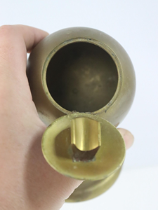 <b>Vintage</b> Brass Round Desktop <b>Ashtray</b> With Anchor Design Home Decorative Cigarette Holder - Product Image 3