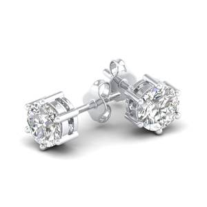 REYES Round Cut 1.8 Carat CVD Lab Grown Diamond Stud <b>Earrings</b> in 925 Sterling Silver Wedding Gift <b>Fine</b> Jewelry For Women - Product Image 1
