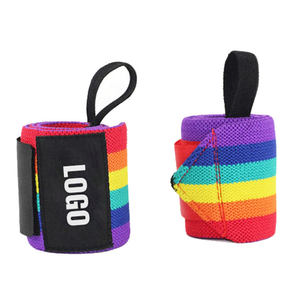 Bandes de maintien pour poignets personnalisées, design arc-en-ciel, qualité supérieure, polyester et coton, écologiques, respirantes, antidérapantes, soutien pour les poignets - Product Image 1
