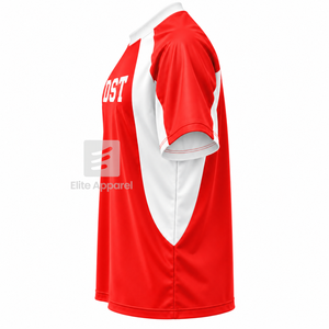 Camiseta raglán transpirable personalizada de la hermandad Delta Sigma Theta con logotipo bordado en la parte delantera, roja y blanca, informal, de manga corta para mujer - Product Image 3