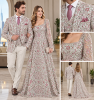 Base en coton naturel tricoté, brodé, motif mandala circulaire à sequins, pour veste ethnique femme, lehenga de mariée, abaya