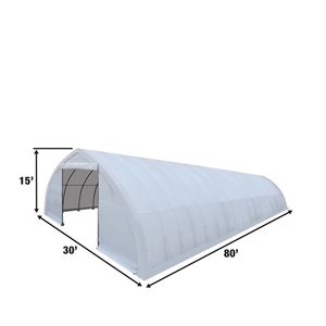 TMG ST3080V Telo di Copertura in PVC Resistente da 30FT X 80FT (17 oz) con Porte Passanti per Capanno Attrezzi, Palestra o Negozio - Product Image 3