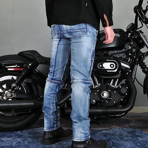Custom Men's Motocross Biker Denim Jeans Pants New Jeans Protective Gear for Motorbike Riding Biker Denim Jeans Pants OEM - Product Image 5