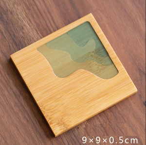 <b>Bamboo</b> Resin Tea & Coffee Cup Mat <b>Table</b> Coaster & Pads - Product Image 6
