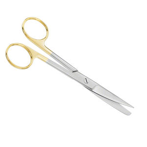 Ciseaux chirurgicaux demi-or à lame tranchante et arrondie, en acier, pour opérations et pansements, ciseaux à coupes pour points de suture, certifiés CE, usage général - Product Image 5