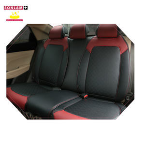 Fabricación de fábrica ODM Fundas de asiento de coche de cuero Nappa Accesorios interiores impermeables Cubierta de coche Asientos de coche Negro y rojo - Product Image 2
