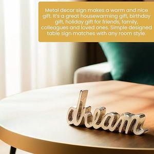 Letrero Decorativo de Metal con Diseño de Sueño, para Mesa o Estante, Decoración para Hogar u Oficina - Product Image 2