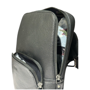Bolso de Pecho Unisex de Cuero Genuino, Multifuncional, con Correa Ajustable, Herrajes Duraderos, Forro de Lona, Alta Calidad - Product Image 2