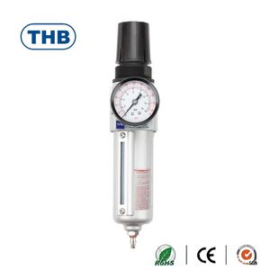 Válvula de Drenaje Semiautomática de Aleación de Aluminio C53, Combo Modular FRL (F+R+L) de Liberación Rápida, Filtro, Regulador y Lubricador - Product Image 4