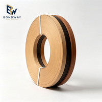 Bande de bordure autocollante en PVC, surface mate, aspect bois, largeur personnalisée 0,4-3 mm, pour contreplaqué, MDF, armoires, tables, étagères