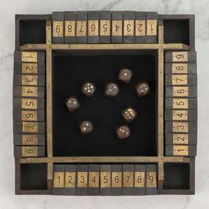 Accessoires de jeu, dés en bois de forme carrée et boîte de jeu de puzzle numérotée pour bars, clubs, décoration de table, respectueux de l'environnement - Product Image 1