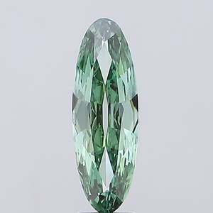 Diamante Marquise Verde Intenso de 3.07CT |   Gema cultivada en laboratorio IGI de la serie Old Mine Cut - Product Image 3