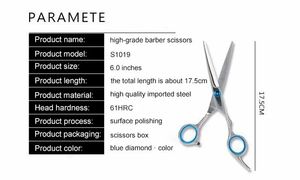 Ciseaux professionnels pliables à long manche pour droitiers, 32 dents, en acier inoxydable, outil de coupe de cheveux pour salon - Product Image 6
