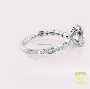 <b>Indian</b> Manufactured Moissanite Engagement <b>Ring</b> for Fine Jewelry Lovers Wedding Celebration and Engagement Available For Sale - Product Image 5
