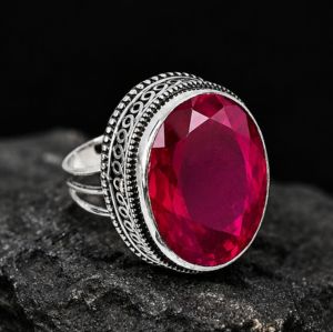 Natural Ruby Gemstone <b>925</b> Sterling <b>Silver</b> <b>Ring</b> Handmade Ruby Jewelry for WomenGenuine Ruby <b>Silver</b> <b>Ring</b> <b>925</b> Sterling <b>Silver</b> Handm - Product Image 2