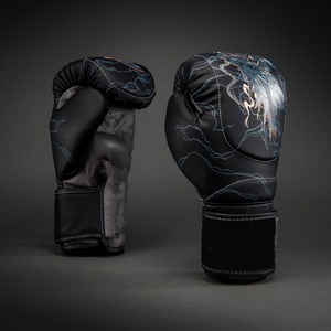 Guantes de Boxeo Profesionales de Cuero con Logotipo Personalizado, Absorbentes de Humedad, con Cierre de Hebilla para Entrenamiento de Muay Thai y Kickboxing - Product Image 5